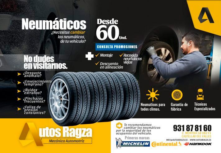 Autos Ragza, S.L. oferta de neumáticos